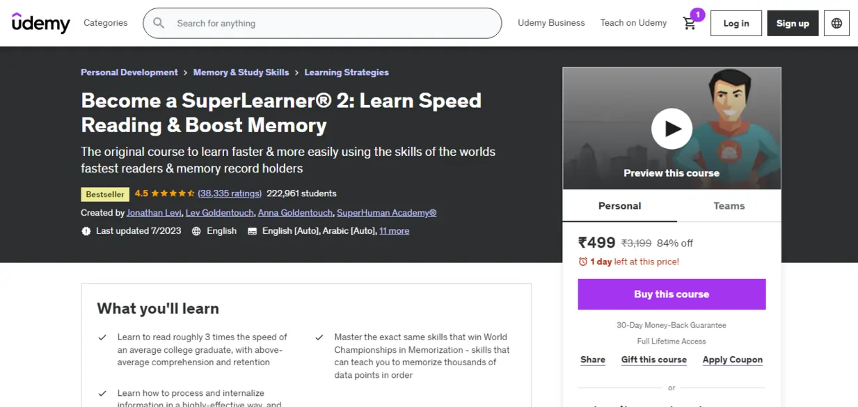 Become a superlearner - Learn speed reading boost memory