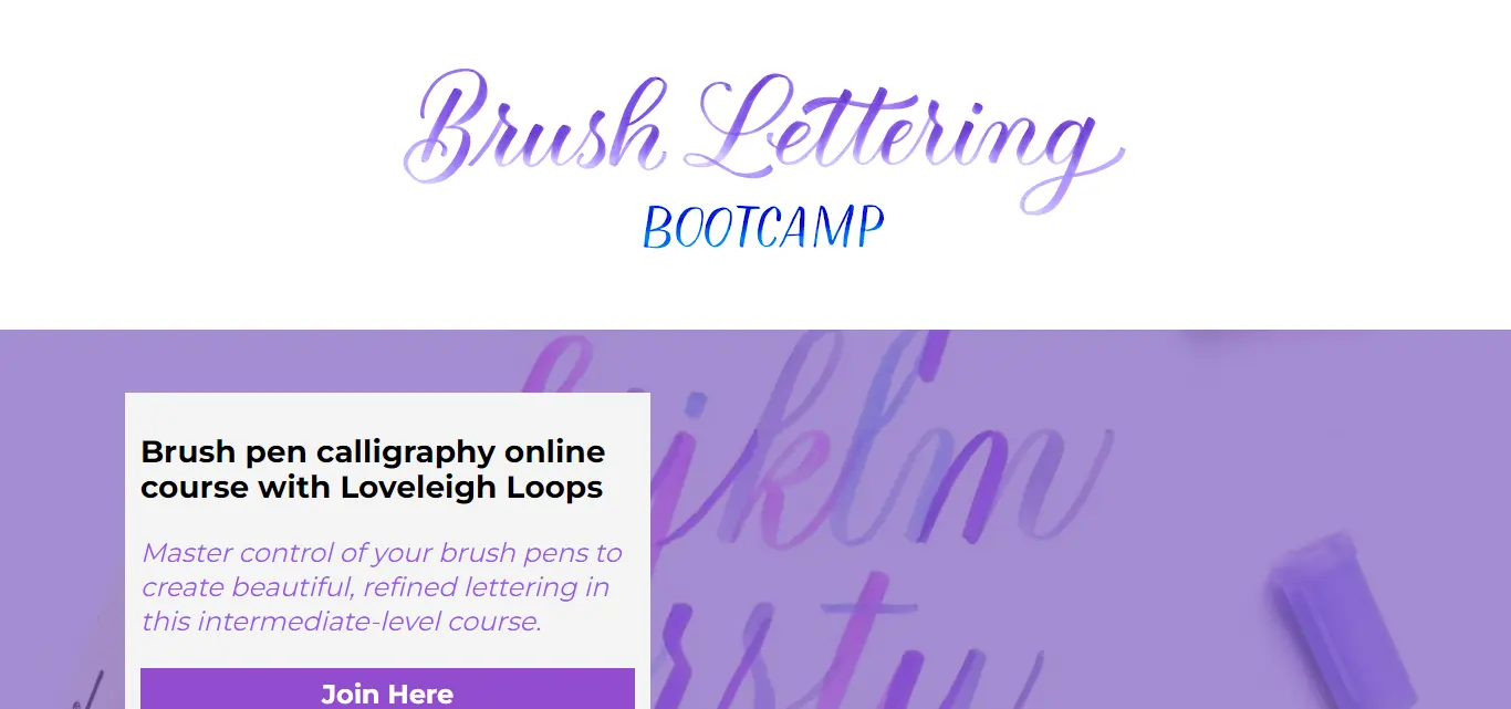 Brush Lettering Bootcamp