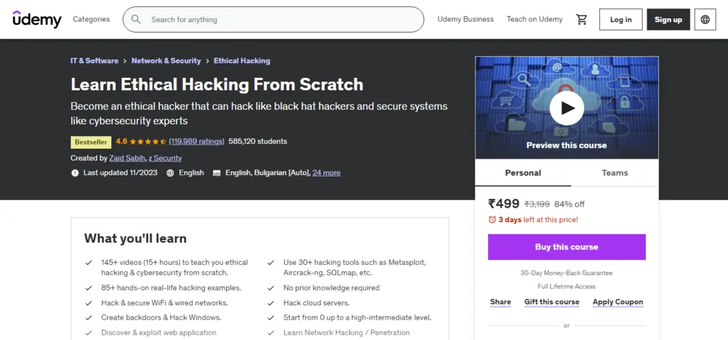 Learn Ethical Hacking From Scratch