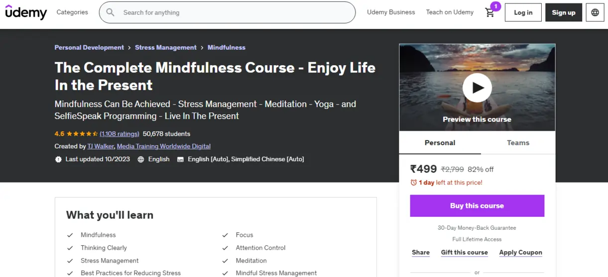 The Complete Mindfulness Course