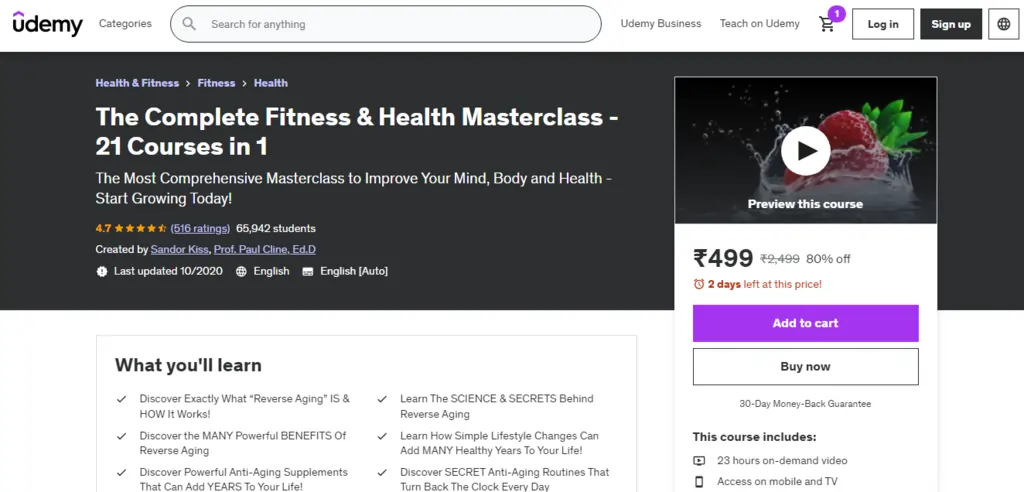 The Complete fitness & health masterclass