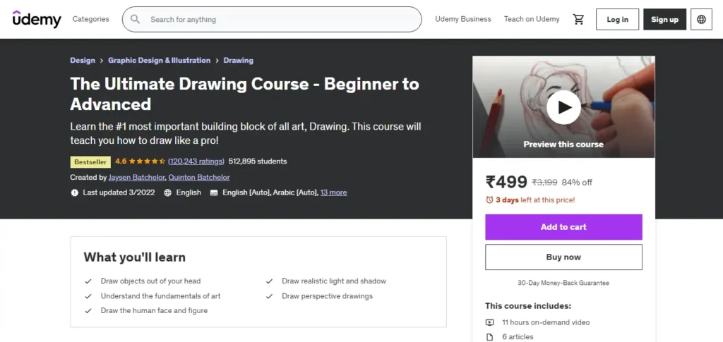 The Ultimate Drawing Course - Beginner to Advanced