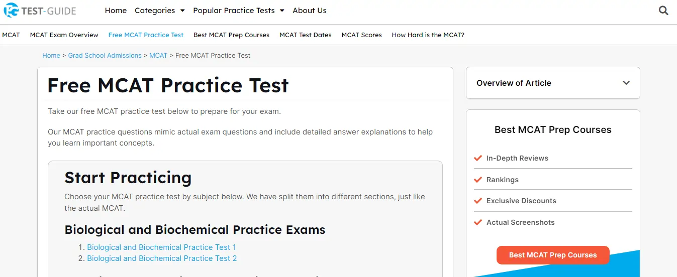 MCAT Prep by Test-Guide.