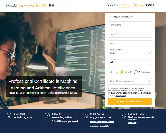 Professional Certificate in Machine Learning and Artificial Intelligence – UC Berkeley