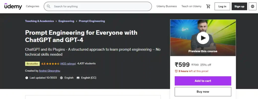 Prompt Engineering for Everyone with ChatGPT and GPT-4