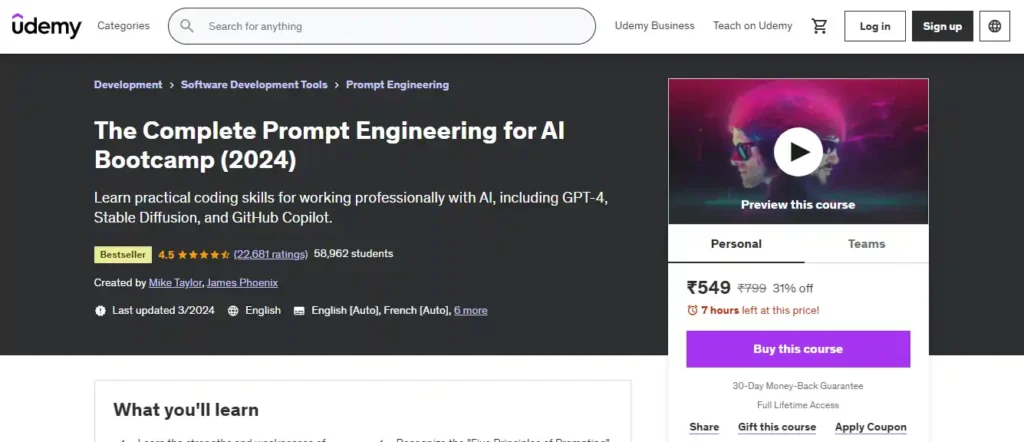 The Complete Prompt Engineering for AI Bootcamp